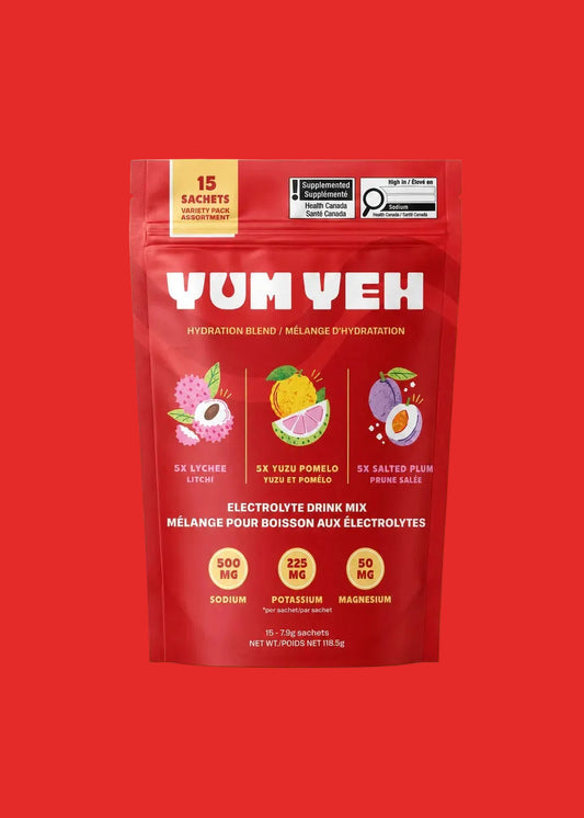 PRE-ORDER: YumYeh Electrolyte Drink Mix - Discovery Pack - 3 Flavours (15 sticks)